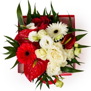 Pungă cadou florală cu fereastră
